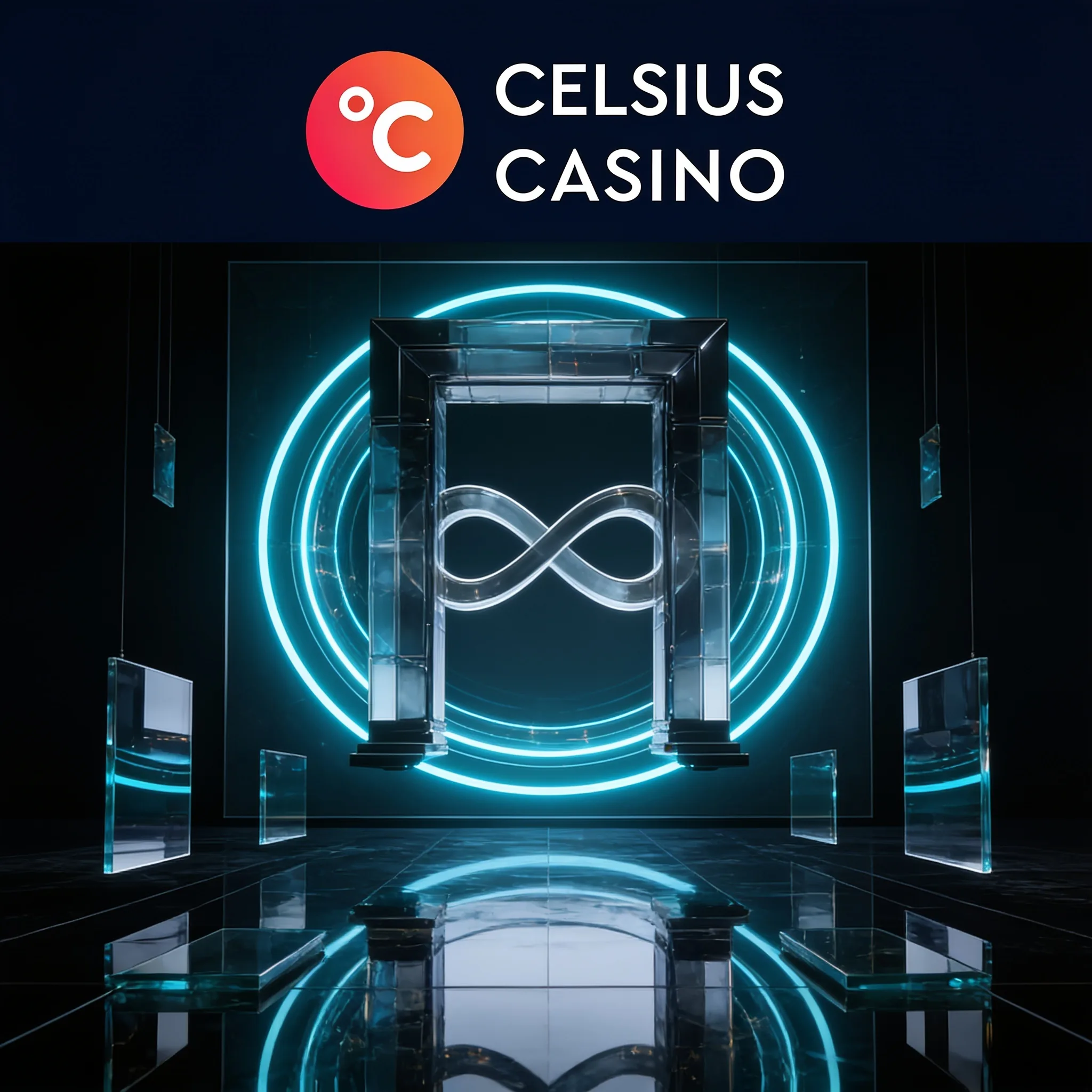Leuchtender Casino-Durchgang