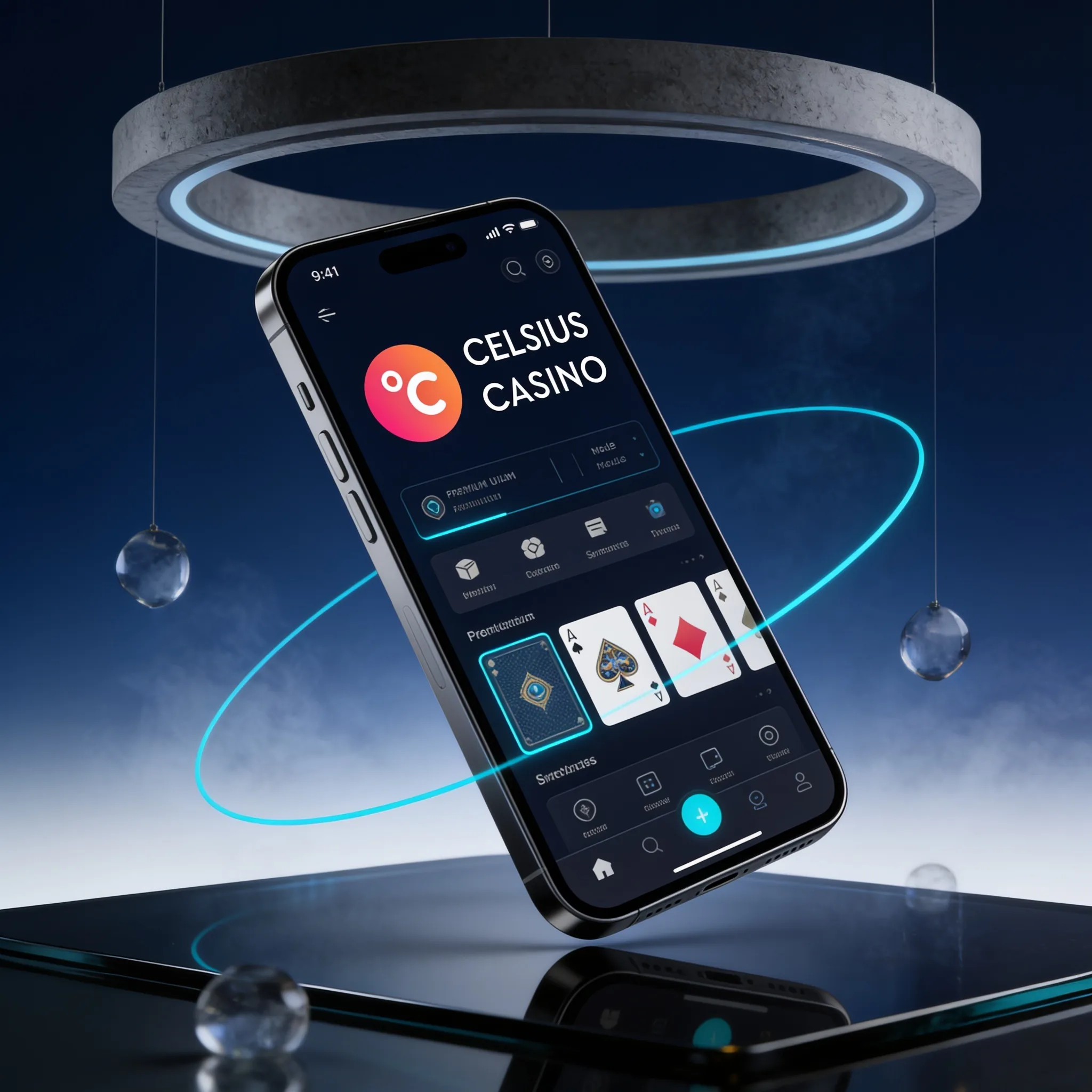 Interface mobile de casino sur smartphone